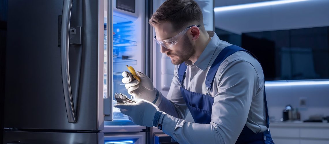 male-technician-repairing-refrigerator-indoors